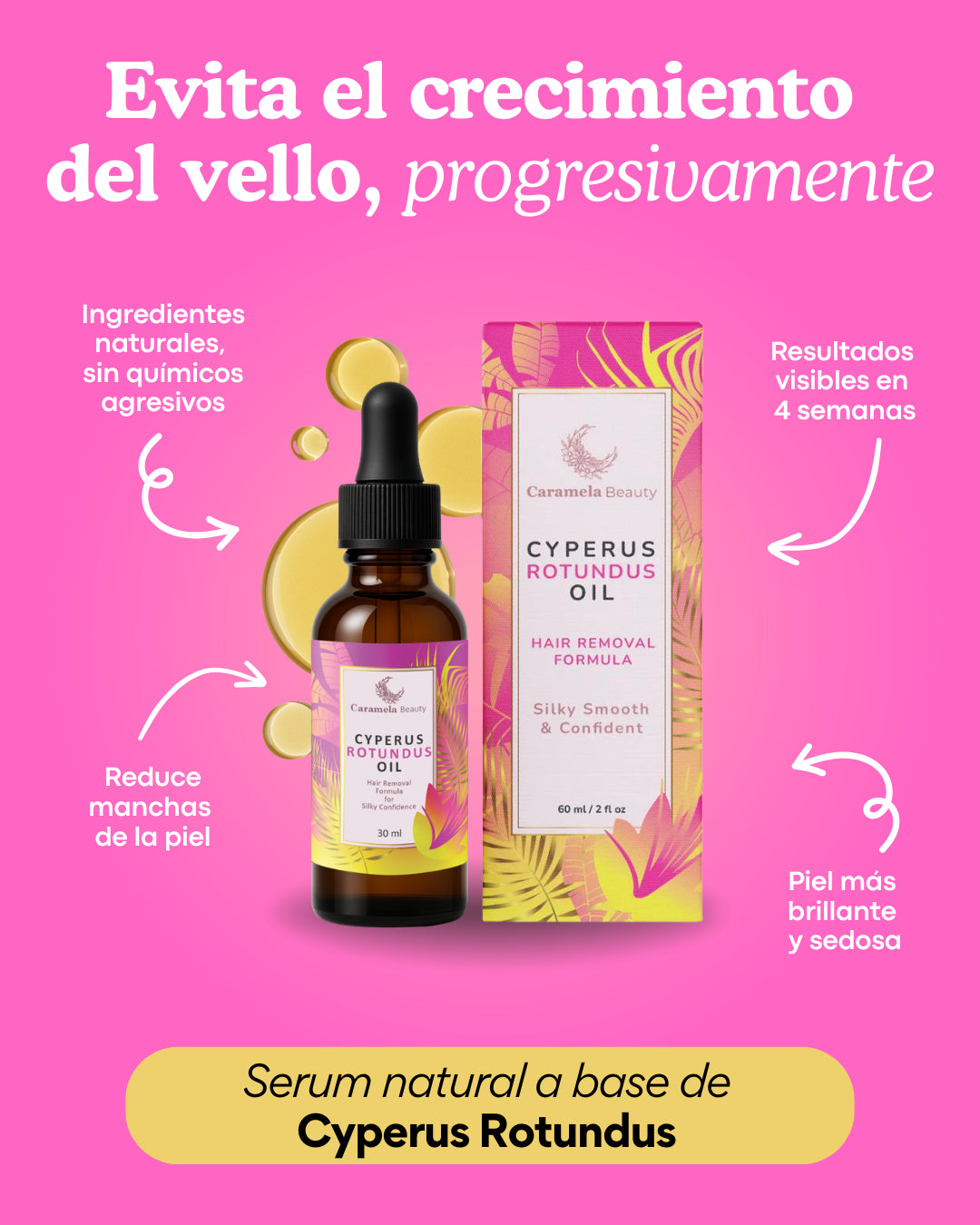 Serum natural 🌿 Reduce el crecimiento del vello corporal ¡YA NO TENDRÁS QUE DEPILARTE!✨