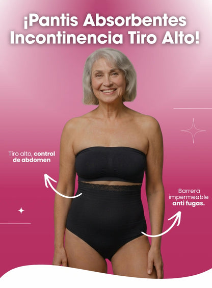 Pack x3 Pantis Absorbentes para Incontinencia Tiro Alto